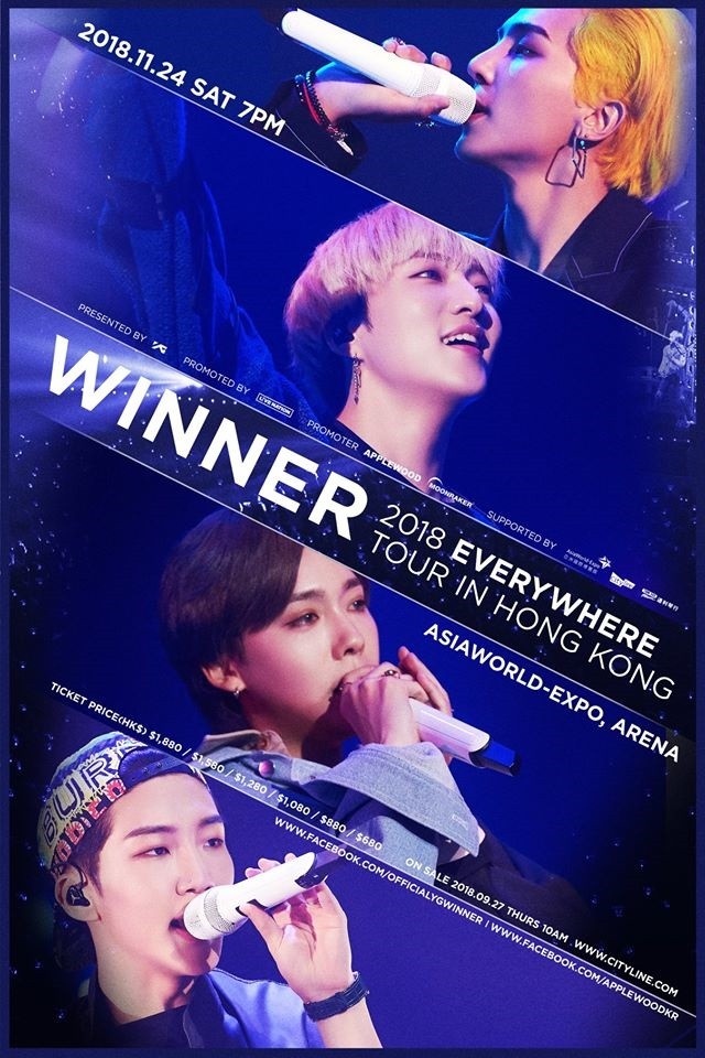 WINNER 香港演唱會 2018 官方宣傳海報 Poster